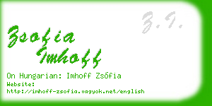 zsofia imhoff business card
